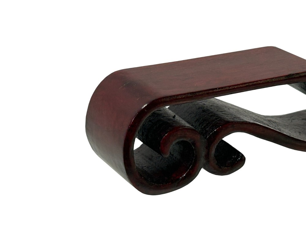 5.25" Reddish Brown Wood Straight Scroll Rectangular Stand Riser Easel st1083