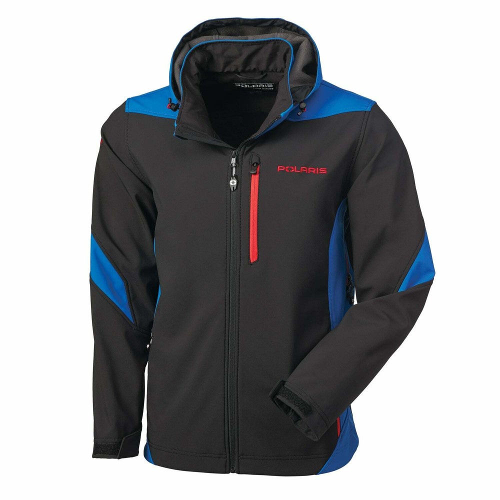 Polaris Men's Softshell Jacket - Black/Blue/Red
