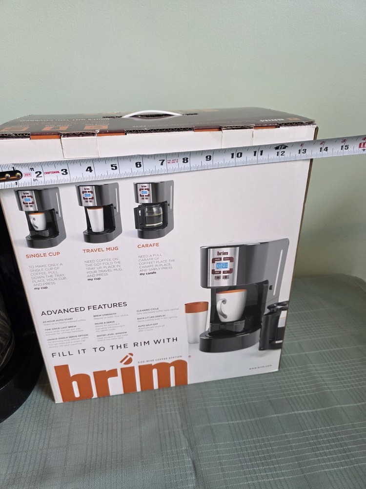 Brim SW20 Size-Wise Programmable Filter Coffee Machine 12 Cup Black/Silver