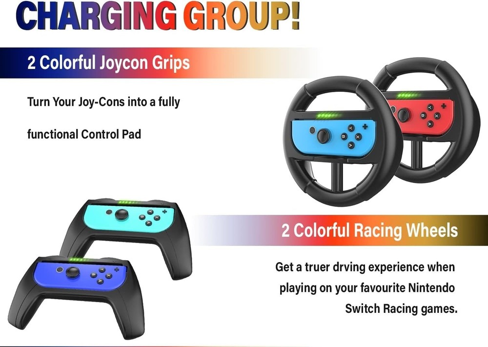 Deruitu Switch Accessories Bundle Compatible with Nintendo Switch