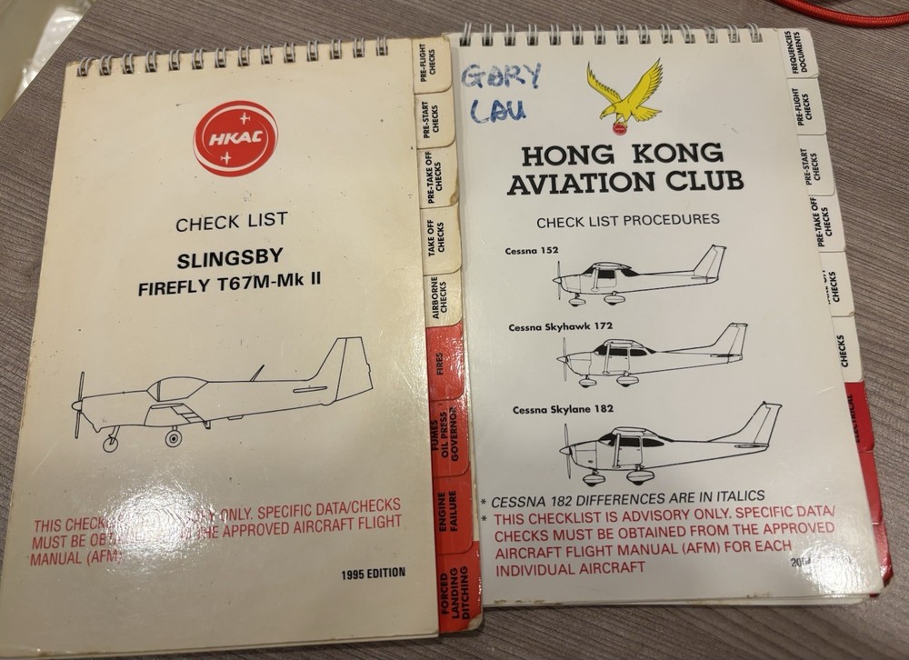 Slingsby And Cessna Checklist
