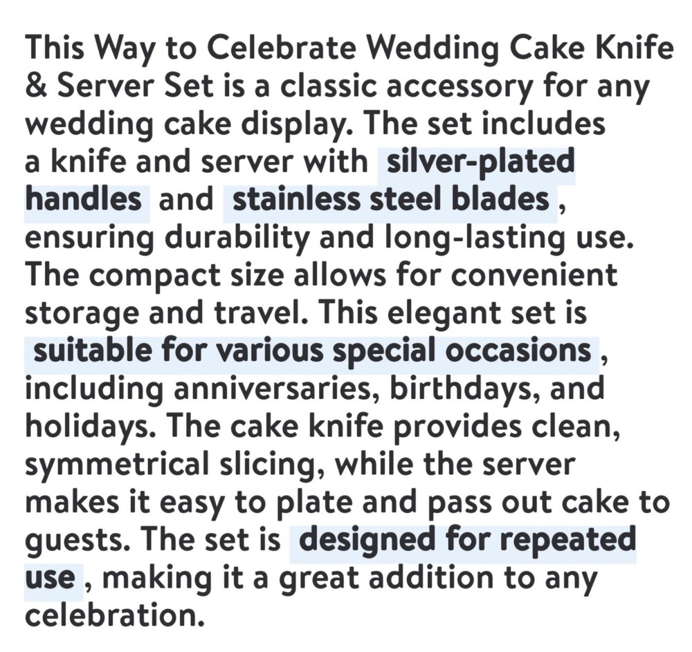 Simplicity 2pc Cake Knife & Server Set NIB Wedding Special Occasion