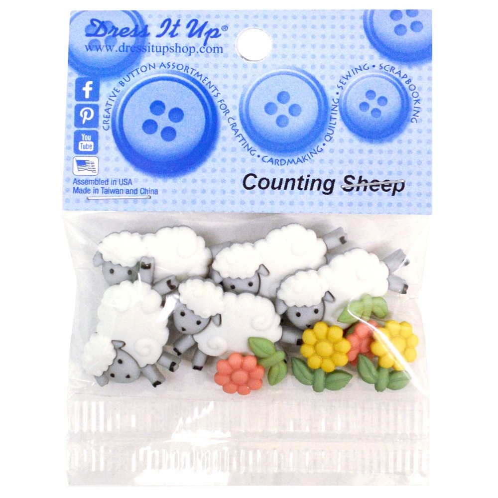 Dress It Up Embellishments-Counting Sheep