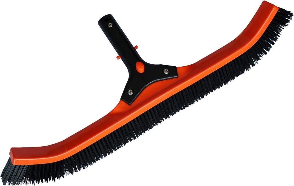 22-Inch Pool Brush Nylon Bristles Multi Surface Durable Handle Orange - Pro G...