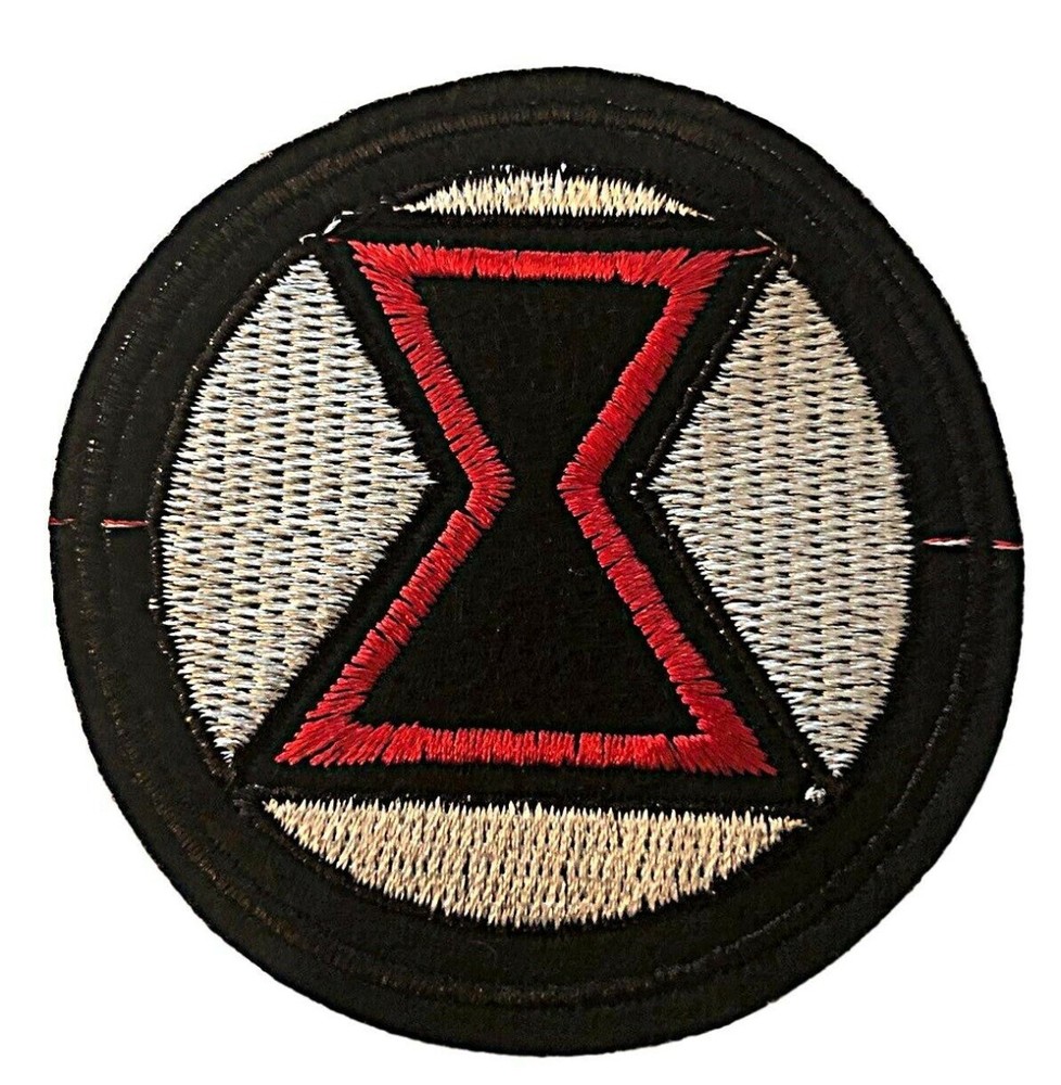 Black Widow Logo Embroidered 3" in Diameter Iron on Patch