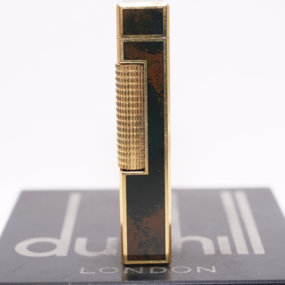 Dunhill Lighter Gold/Brown Lacquer_Ultrasonically Cleaned_WORKING
