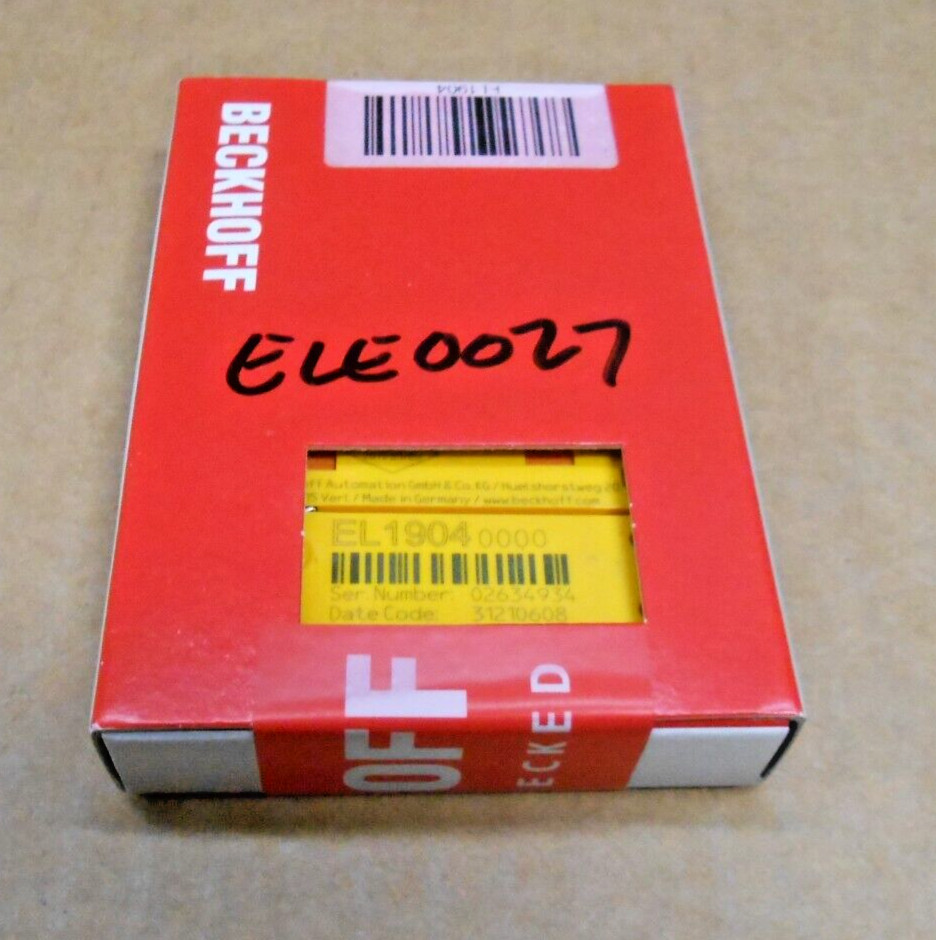 1 NIB NEW BECKHOFF EL1904 0000 4-CHANNEL DIGITAL INPUT ETHERCAT TERMINAL
