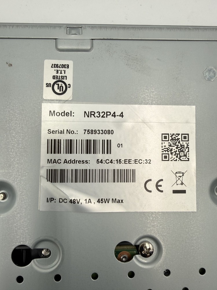 NVR Security System NVR-NR32P4-4, No Adaptor, Just the System "TESTED"