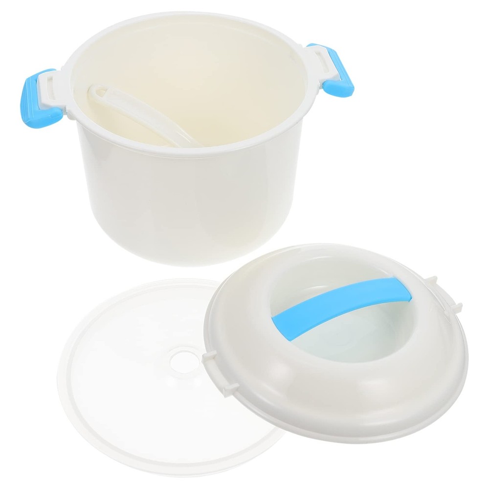 Microwave Rice Cooker 6 Cup Small Plastic Steamer for Rice Vegetables and Egg...