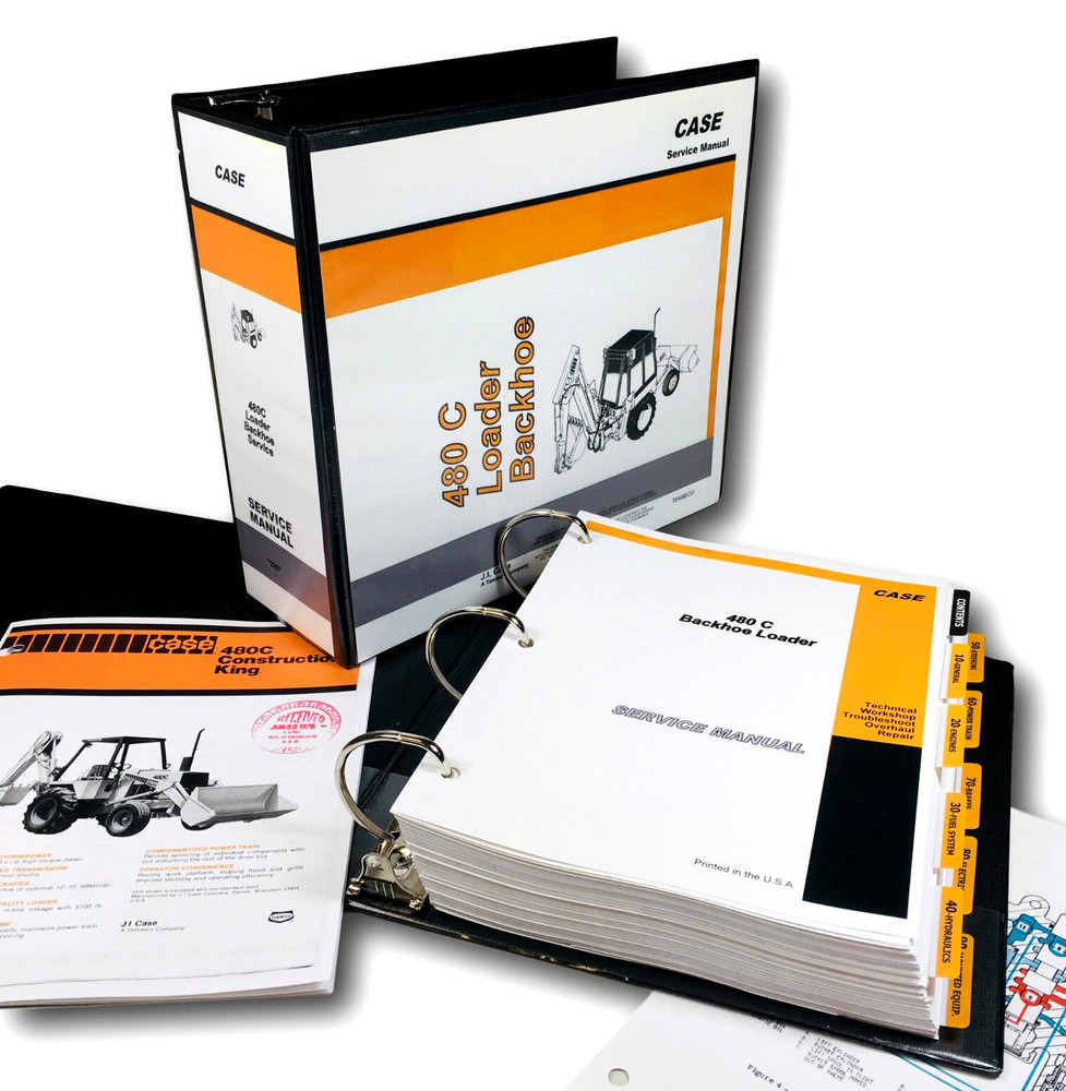 Case 480C Tractor Loader Backhoe Service Shop Manual