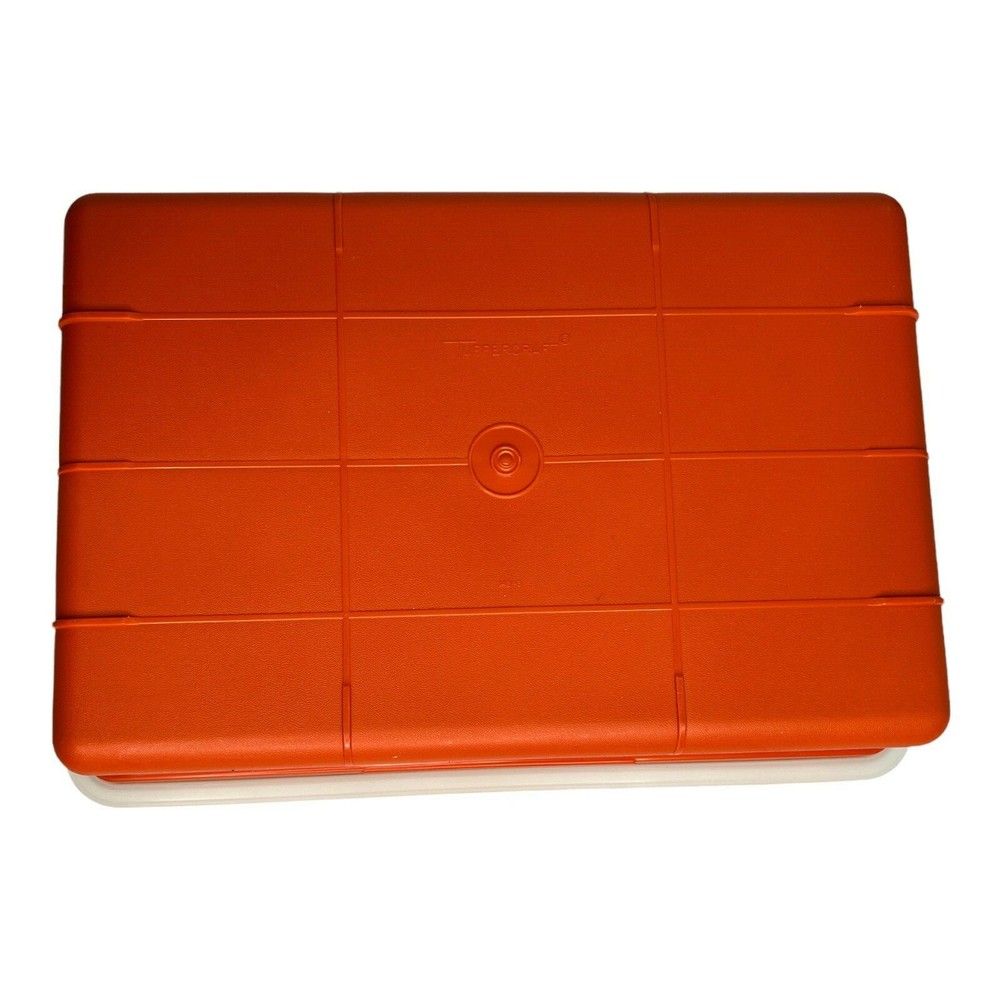 Tupperware Tuppercraft Organizer Container With Inserts - Orange - 1421 - EUC