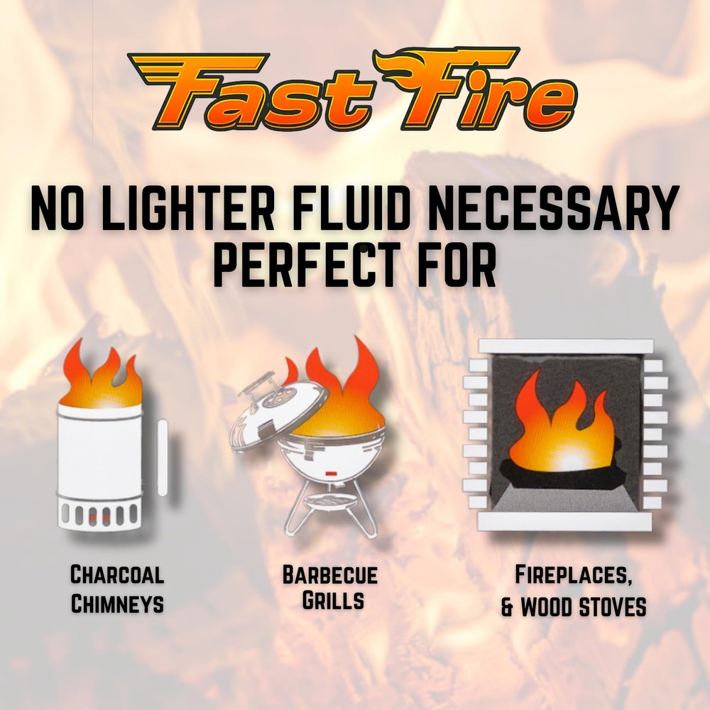 Fast Fire Odorless Fire Starter Cubes - 100 Count for Grills, Fire Pits, Camping
