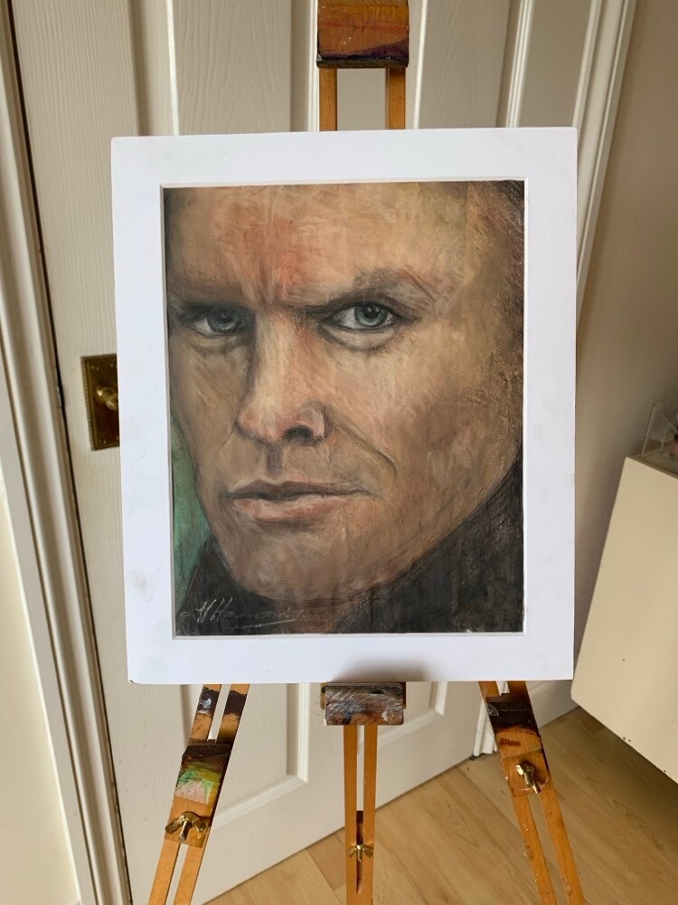 Pastel drawing of Sting - Close to Sting