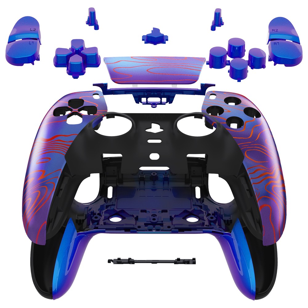 For ps5 Edge Controller eXtremeRate Full Set Shell with Buttons Touchpad Cover