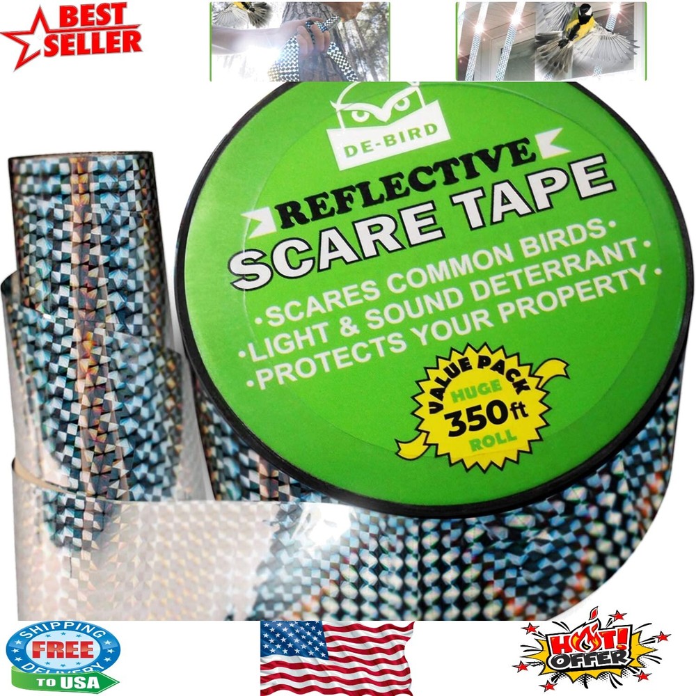 Versatile 350 ft Scare Tape for Effective Bird Control – Safe & Durable Solution
