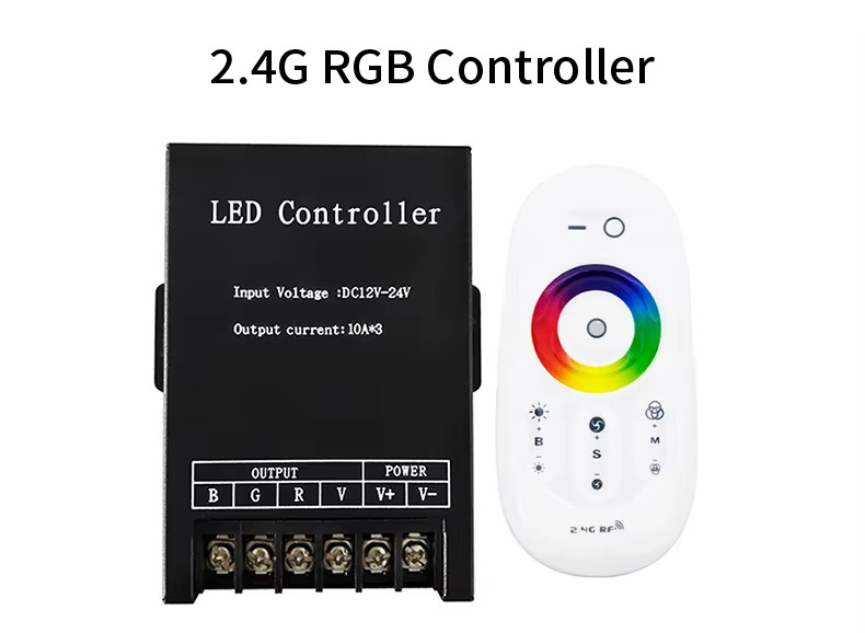 2.4G Touch Remote Control 30A Controller RGB Dimmer LED Light Strip DC5-24V