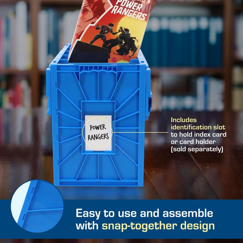 Short Comic Book Bin | Holds 150 Comics | Stackable Plastic Storage | Acid-Fr...