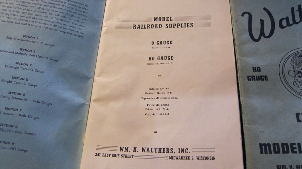 Walther Catalog 1946- 1947 both in fair shape