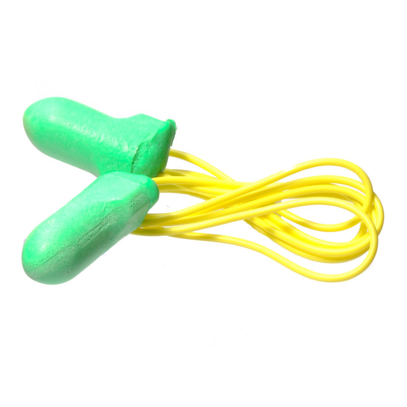 Max Lite Green Disposable Earplugs With Cord 100/bx