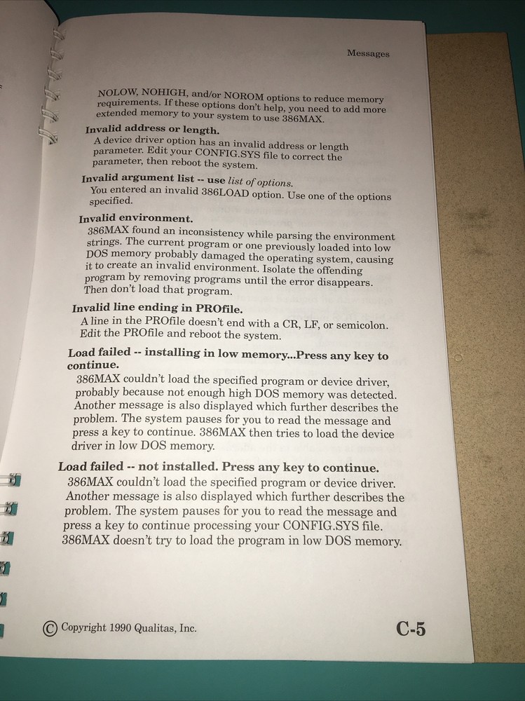 Microsoft Windows 386 Qualitas Version 1990 Used