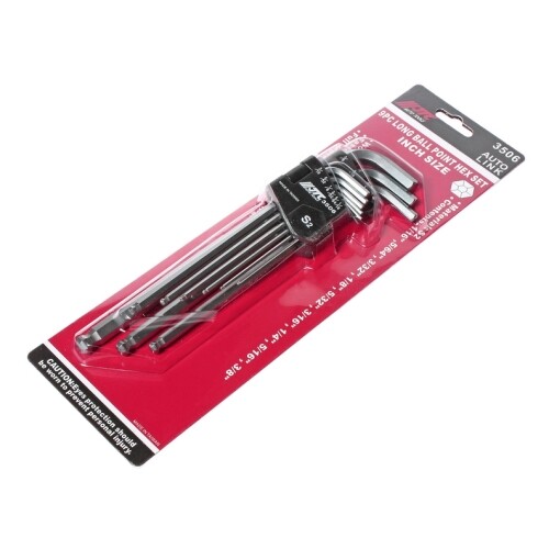 9PC LONG BALL POINT HEX SET BY JTC 3506