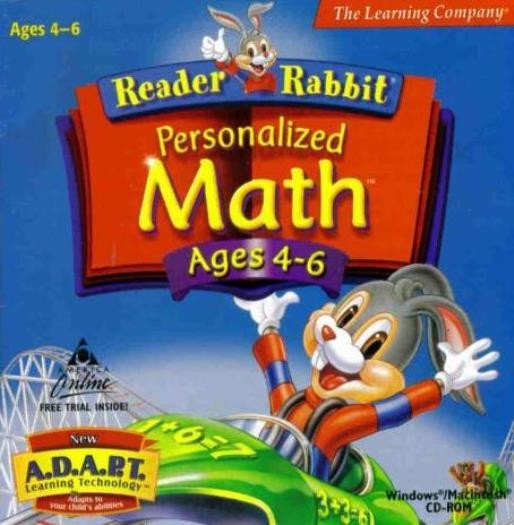 Reader Rabbit Personalized Math: Ages 4-6 PC MAC CD learn count add school game!
