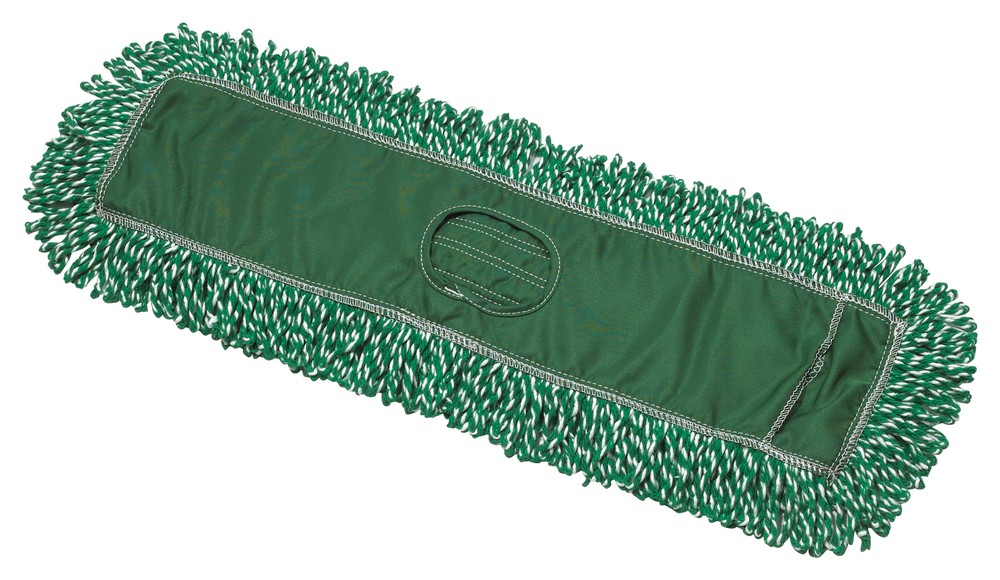 Dust Mop Refill, Microfiber Blend, Green, 24"x5" (12 Each)