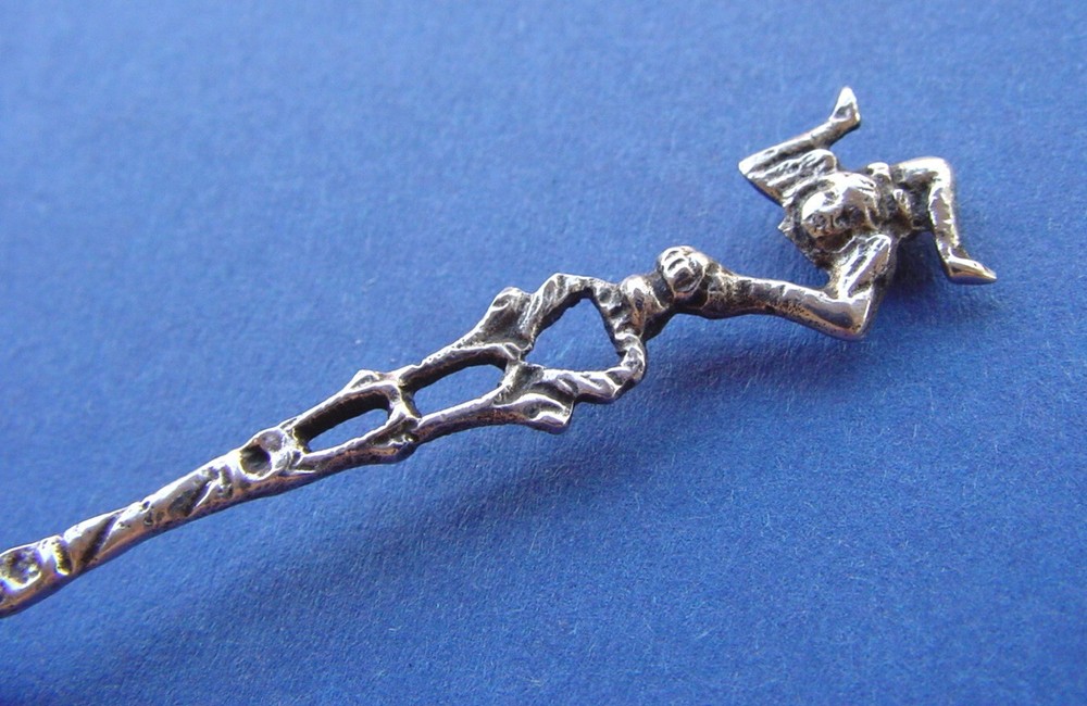 Souvenir / Collector Spoon, PALERMO, 800 Silver, Enamel E674