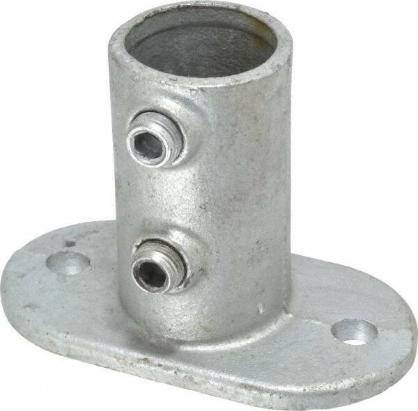 PRO-SAFE Galvanized Pipe Rail Fitting, 1-1/4" Pipe, Railing Flange, 1 Piece