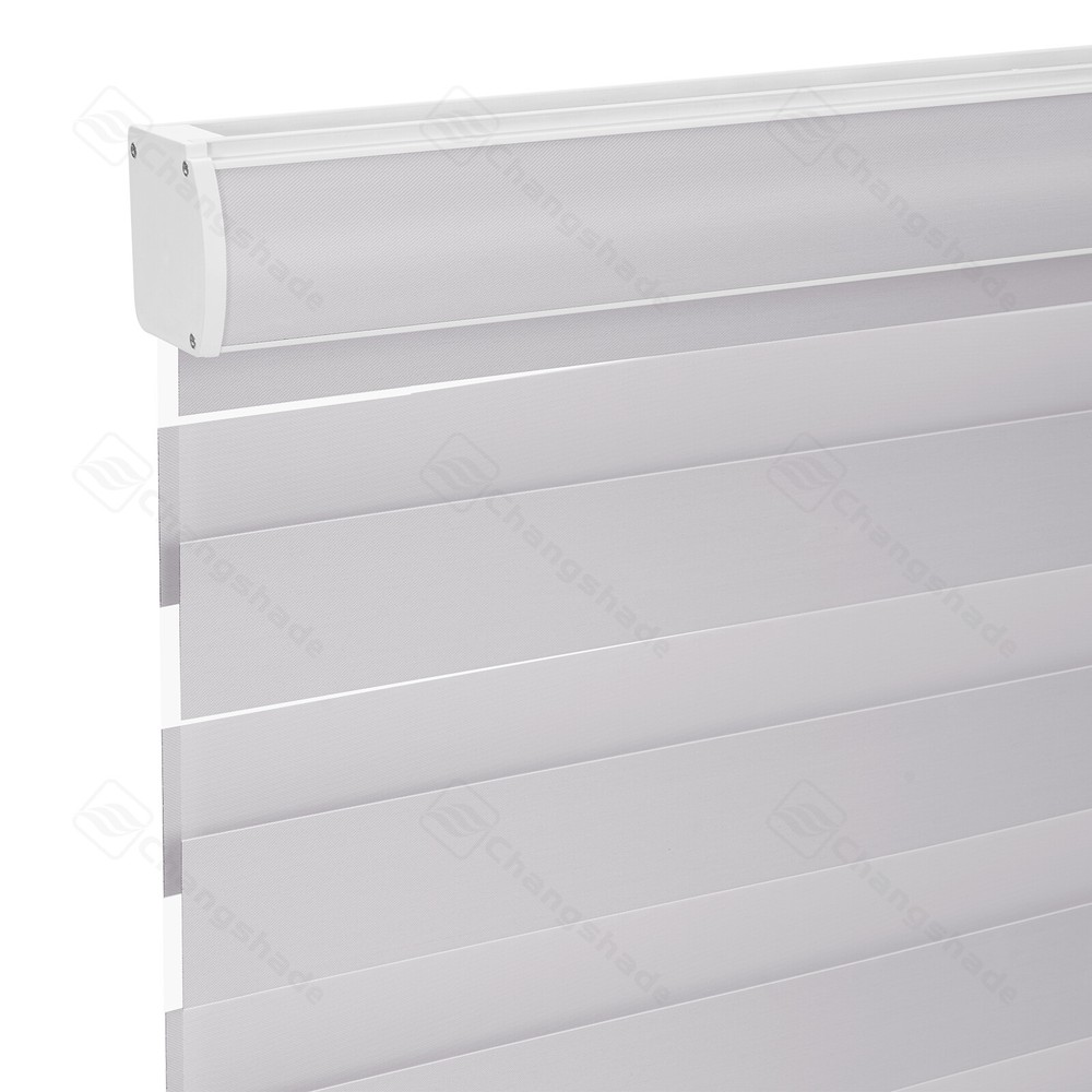 Custom Size Cordless Zebra Roller Shades 85% Blackout Dual Layer Roller Blinds