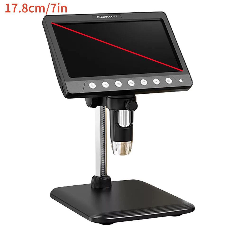 Durable 1200X 1080P Video Focusing Digital Microscope With 7 "IPS Screen