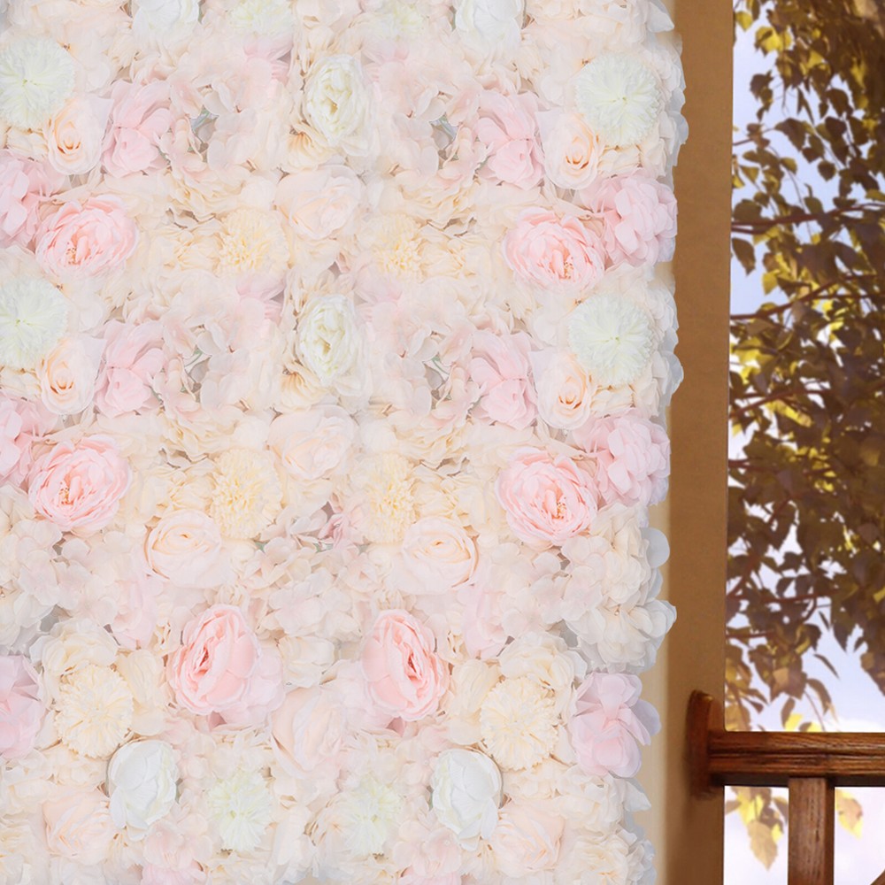 Silk Rose Artificial Flower Wall Panel Wedding Backdrop Decoration 6x 60 x 40cm