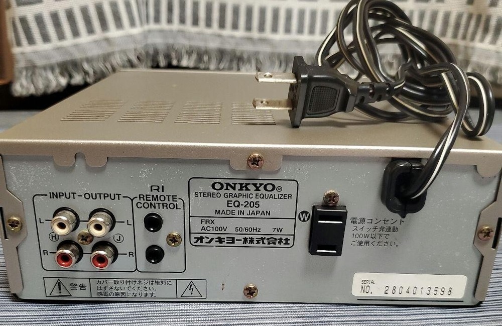 ONKYO Graphic Equalizer EQ-205 Audio Deck Component Silver Used Japan