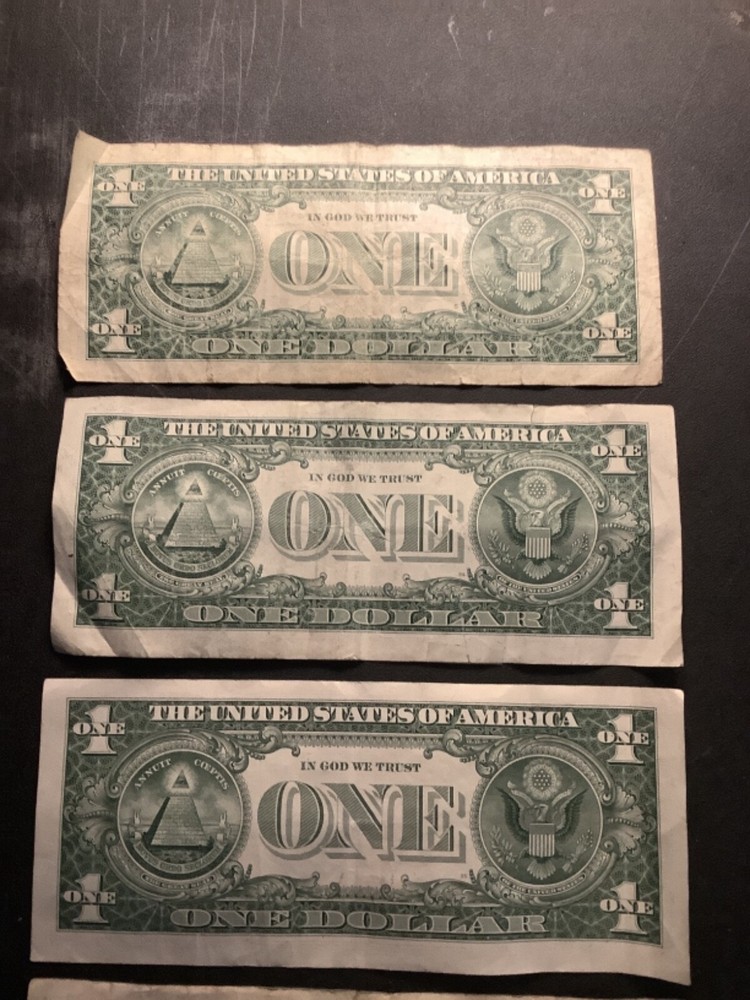 (5) One Dollar Bill Star Notes S/N In Description *076