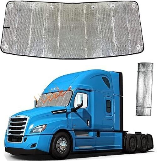 Accordion Sun Shade Windshield for Trucks, Reflective Car Shade Front