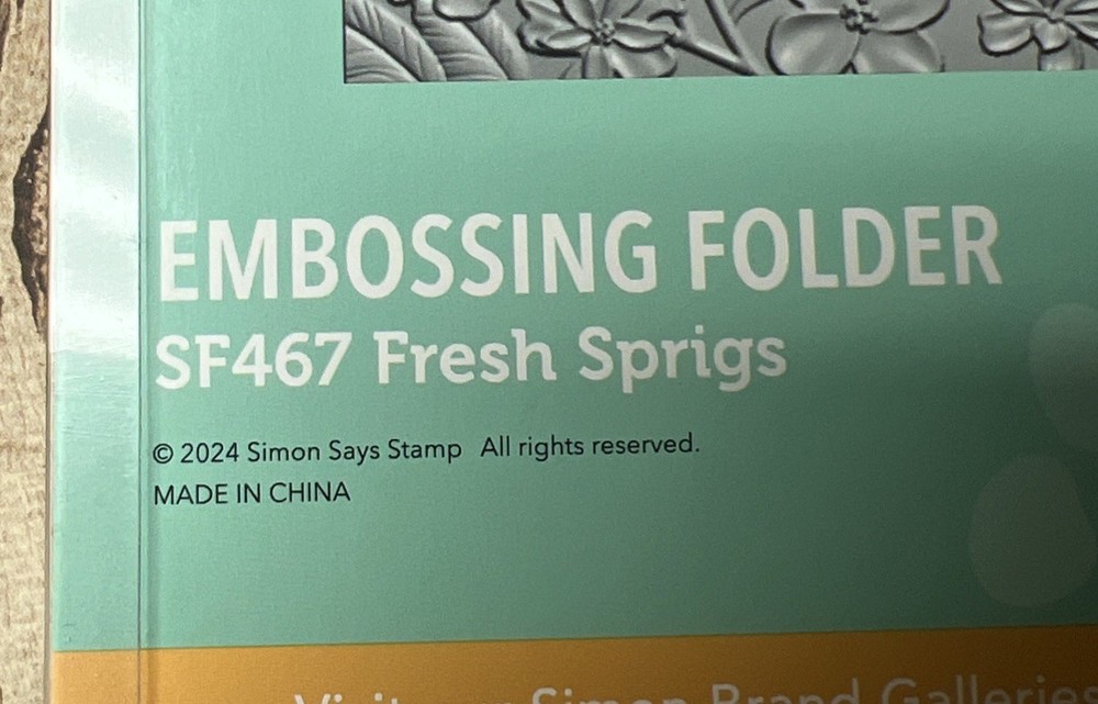 Simon Says Stamp Fresh Sprigs Embossing Folder~~~New in Package