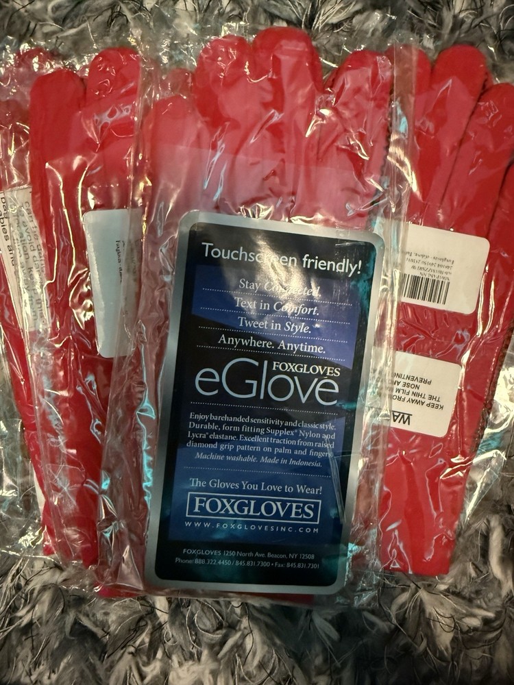 eGlove Touchscreen Friendly 4 Pack Size Medium