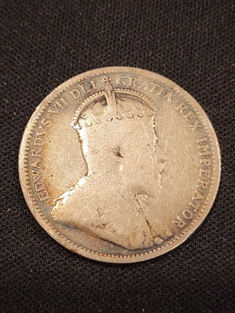 1906 Canada 25 Cents Silver Coin
