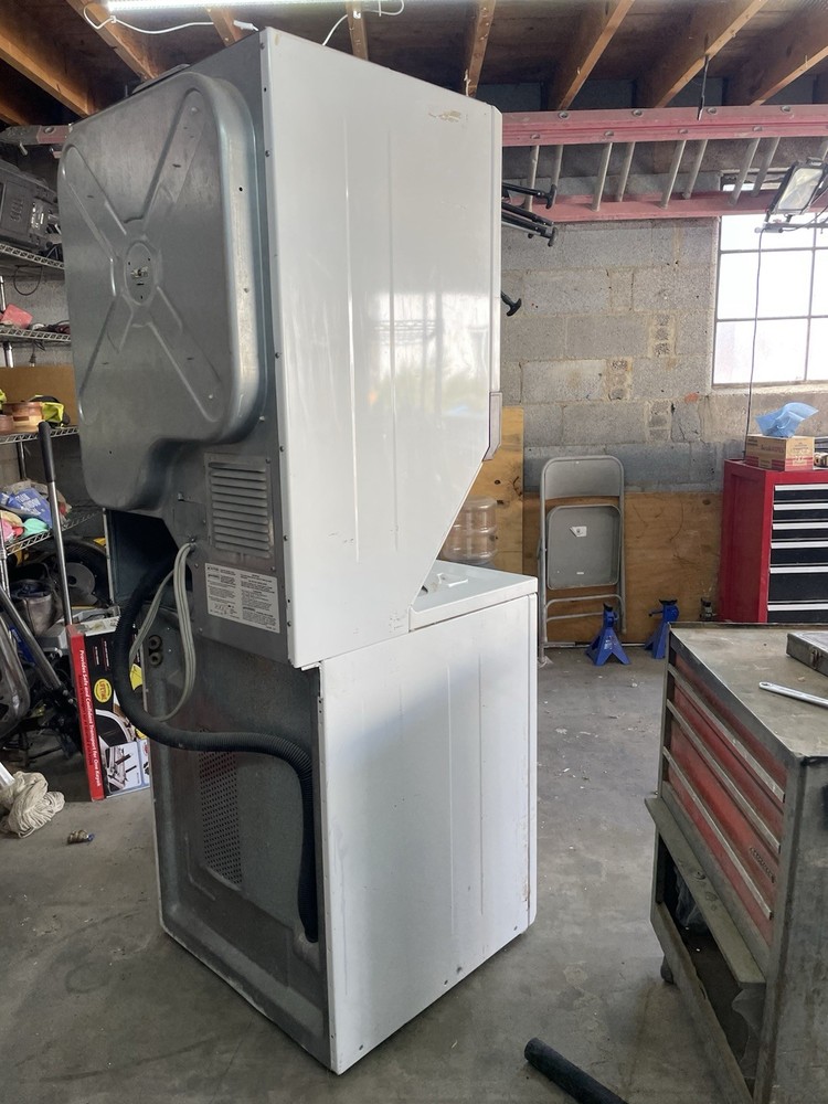 GE WSM2700TAWW Electric Stackable Stacked Washer & Dryer Top-Loading White