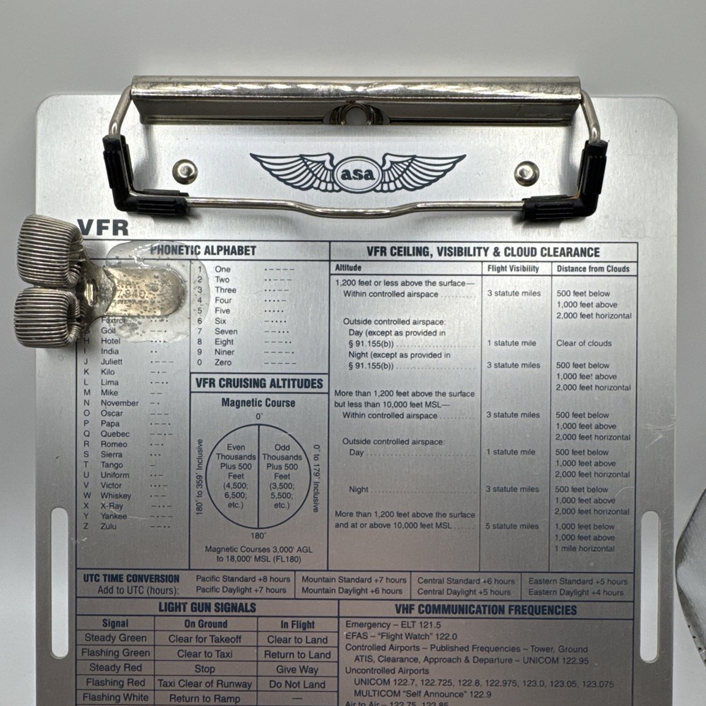VFR Pilot Kneeboard - ASA-VFR