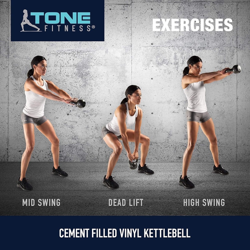 Versatile 5 lb Cement Kettlebell with Comfortable Grip for Effective Workouts