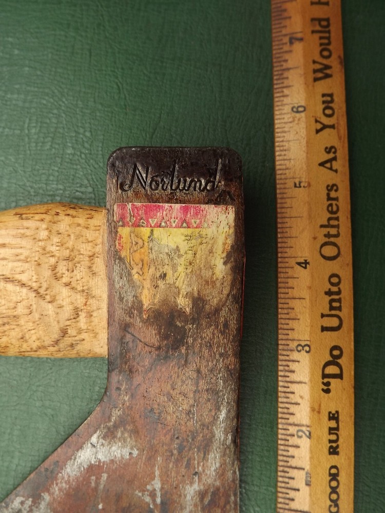 Vintage Small NORLUND Hatchet Axe & Leather Sheath