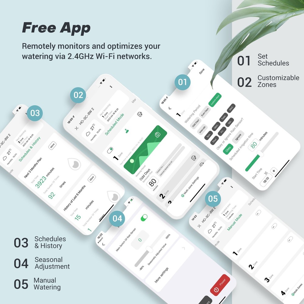 Smart Sprinkler Controller 8 Zones Sprinkler Timer APP Control Irrigation System