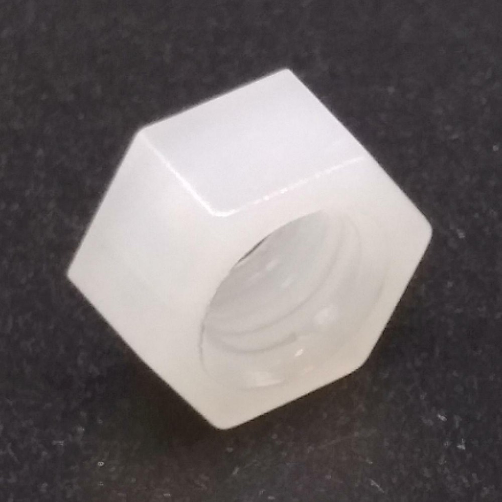100pcs M5 Metric Thread Insert Screw Fastener White Nylon Hex Nut