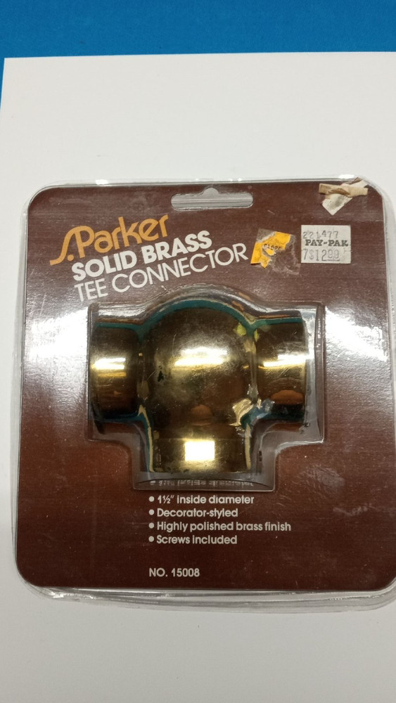 Cast Solid Brass Foot Rail STEP TEE CONNECTOR NEW 1 1/2  Inch