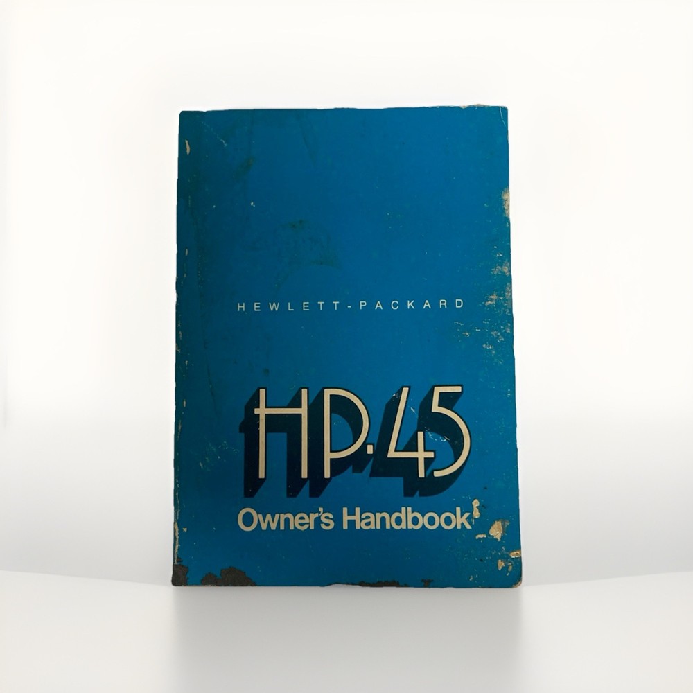 Hewlett Packard HP 45 Calculator Manual fair condition