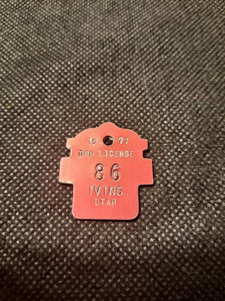 1977 IRVING UTAH 86 DOG TAG!   e6929UTH