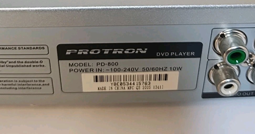 Protron PD-800 DVD/CD Player No Remote - Tested Working ✅✅