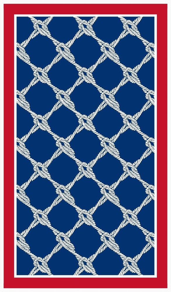 Fish Net Oversized Premium Velour Beach Towel