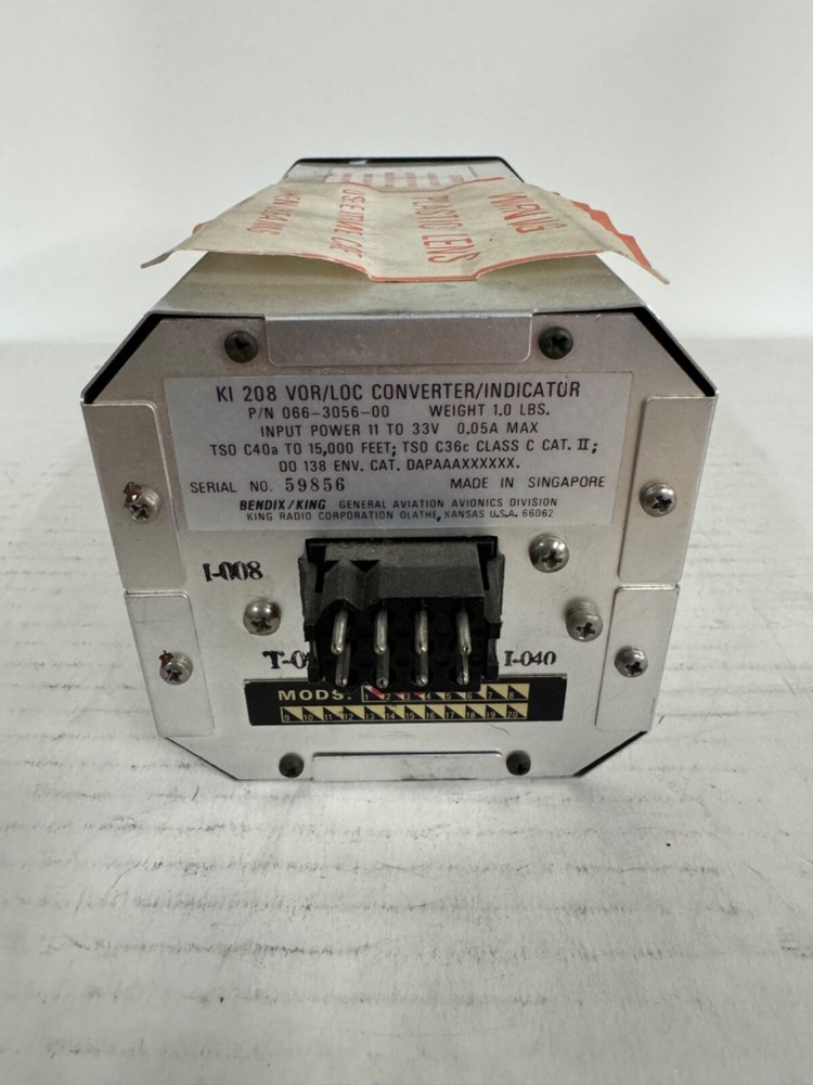 Bendix/King KI 208 VOR/LOC Converter/Indicator